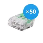 Confezione Multipack 50x Morsetto a vite Connettore | Universale | 3 Filos | 0.2-4.0MM²